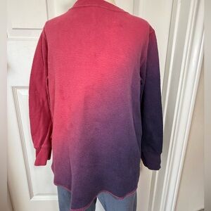 GAP Kids Waffled Long Sleeve ombré pink purple long sleeve shirt Size Small